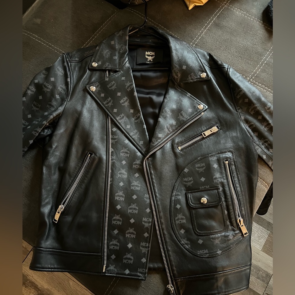 MCM monogram men’s motorcycle jacket